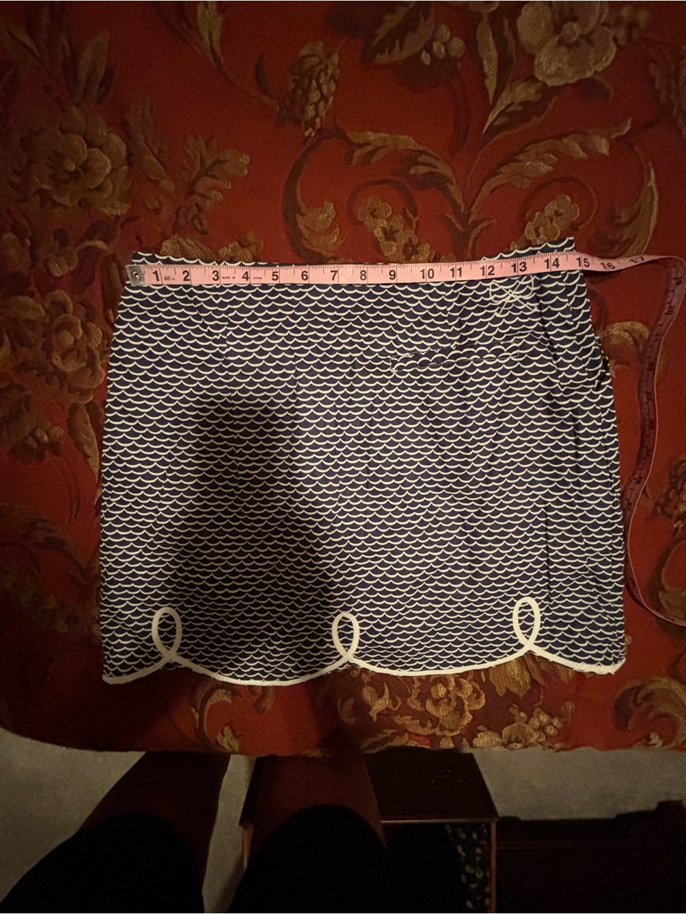 NWT Sydney Elizabeth sz 6 blue white Scalloped Hem Golf or casual Skirt skirt - Picture 10 of 13